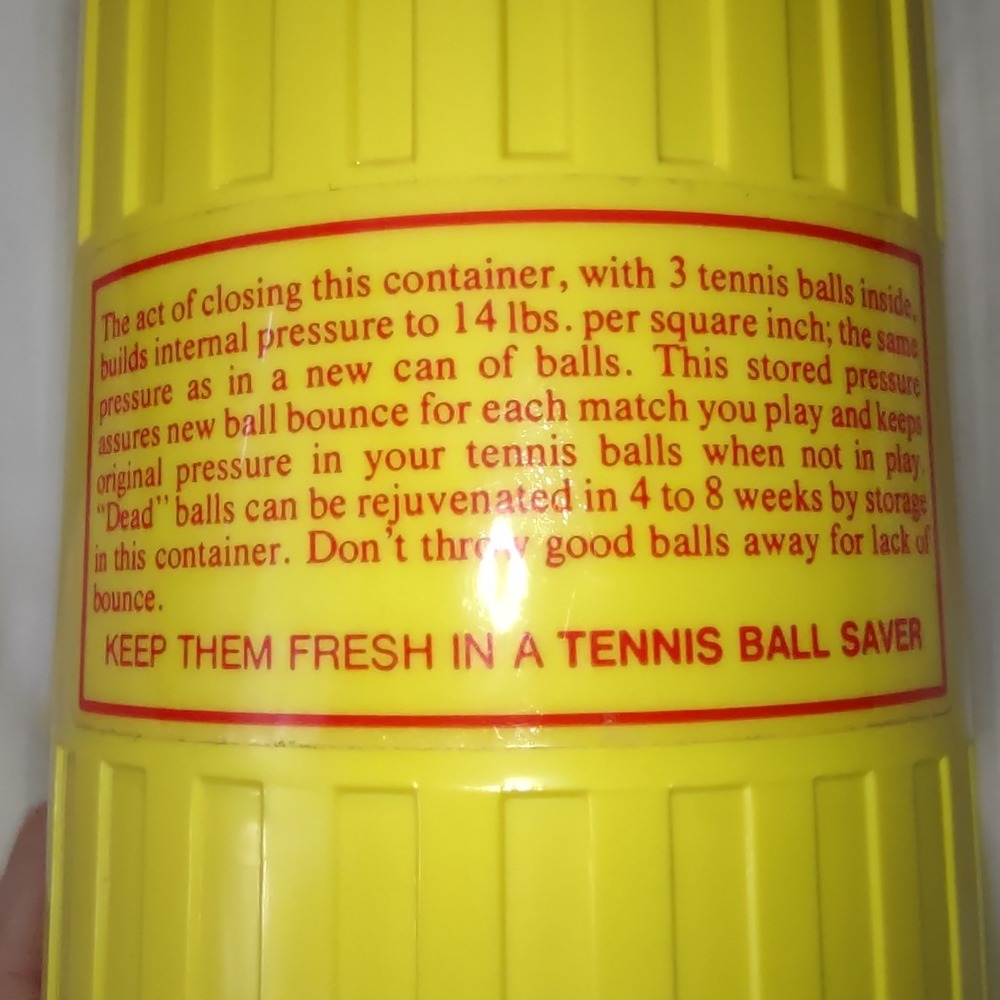 Tennis Ball Saver Container Keeps Balls Factory Fresh Pressure PSI - Picture 5 of 5